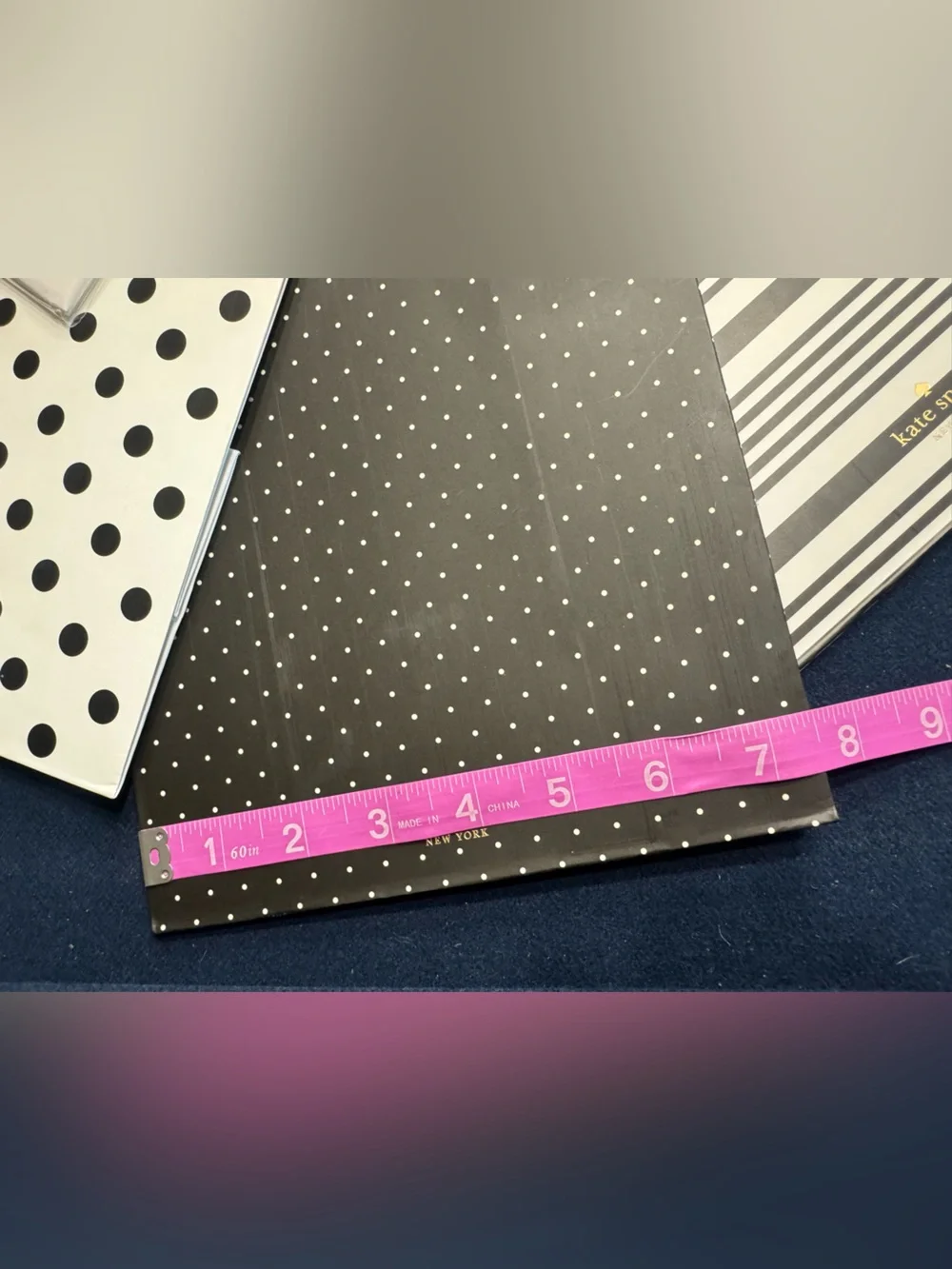 Trio of kate ♠️ spade Black and white Gift Bag Set-stripes/polka dots plus more!